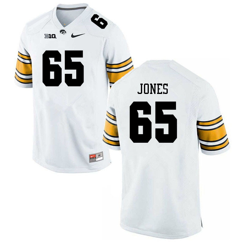 Men #65 Logan Jones Iowa Hawkeyes College Football Jerseys Sale-White